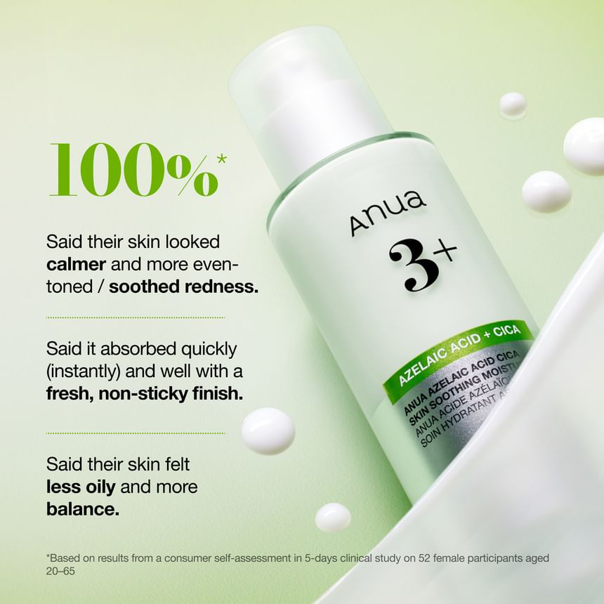 Anua - Azelaic Acid Cica Skin Soothing Moisturizer 100ml.