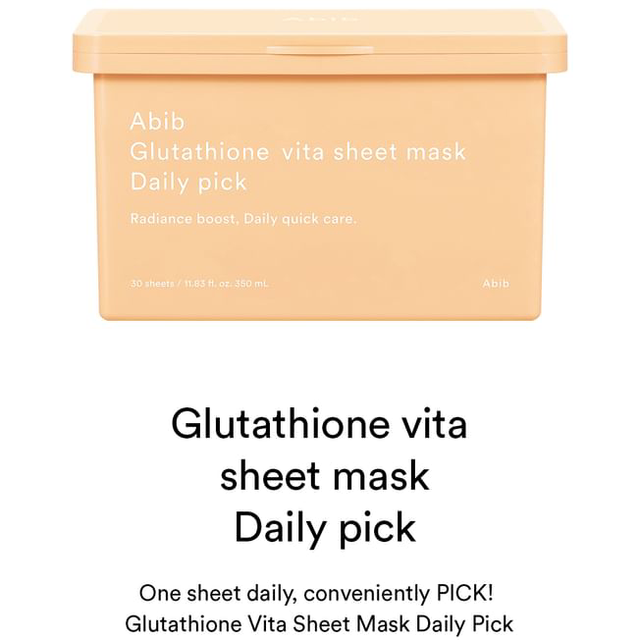 Abib - Glutathione Vita Sheet Face Mask Daily Pick 380ml. (30 Sheets)