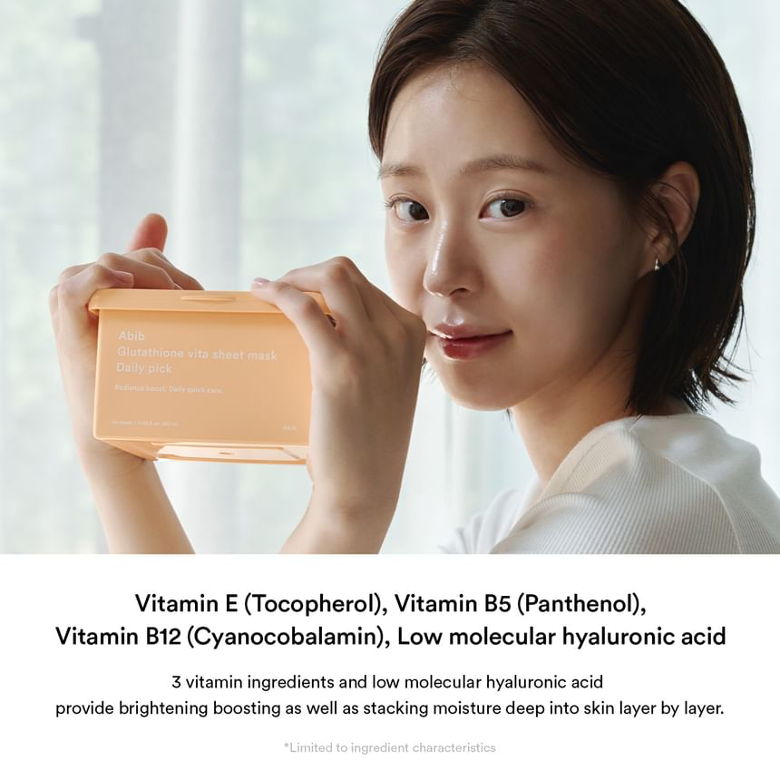 Abib - Glutathione Vita Sheet Face Mask Daily Pick 380ml. (30 Sheets)