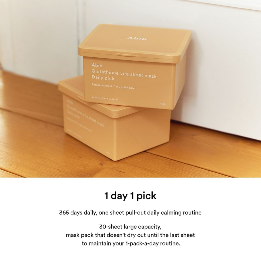 Abib - Glutathione Vita Sheet Face Mask Daily Pick 380ml. (30 Sheets)