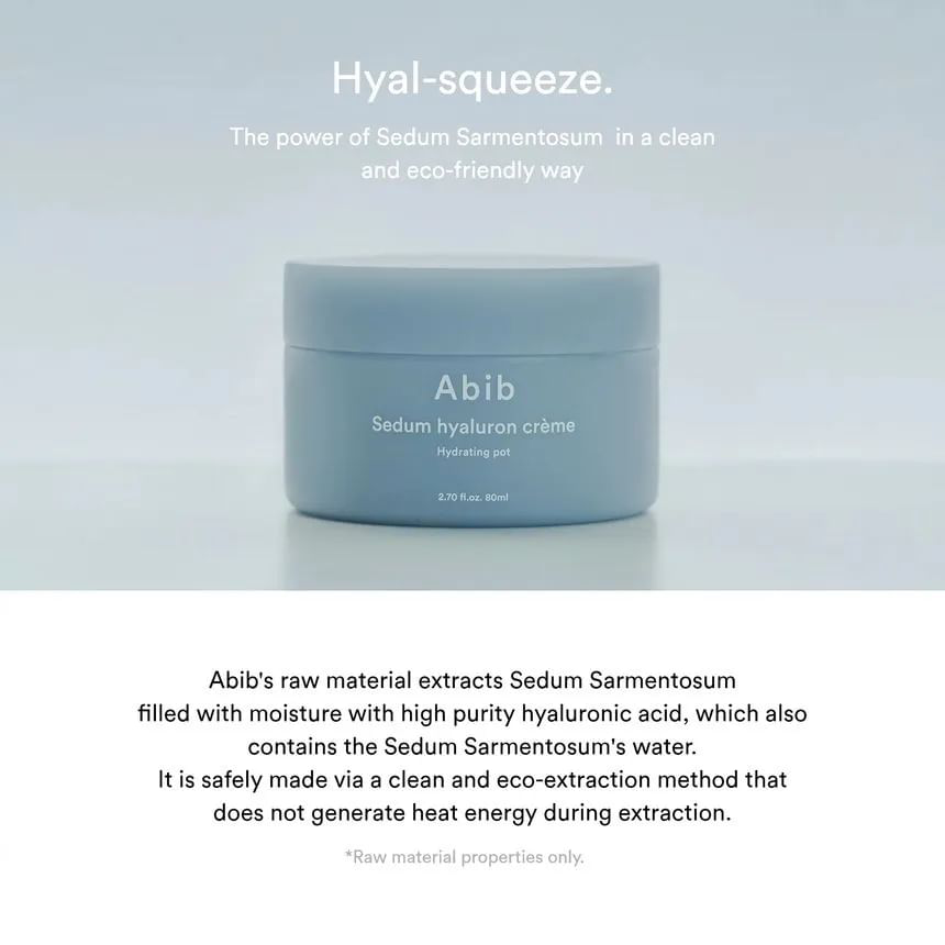 Abib - Sedum Hyaluron Crème Hydrating Pot 80ml.