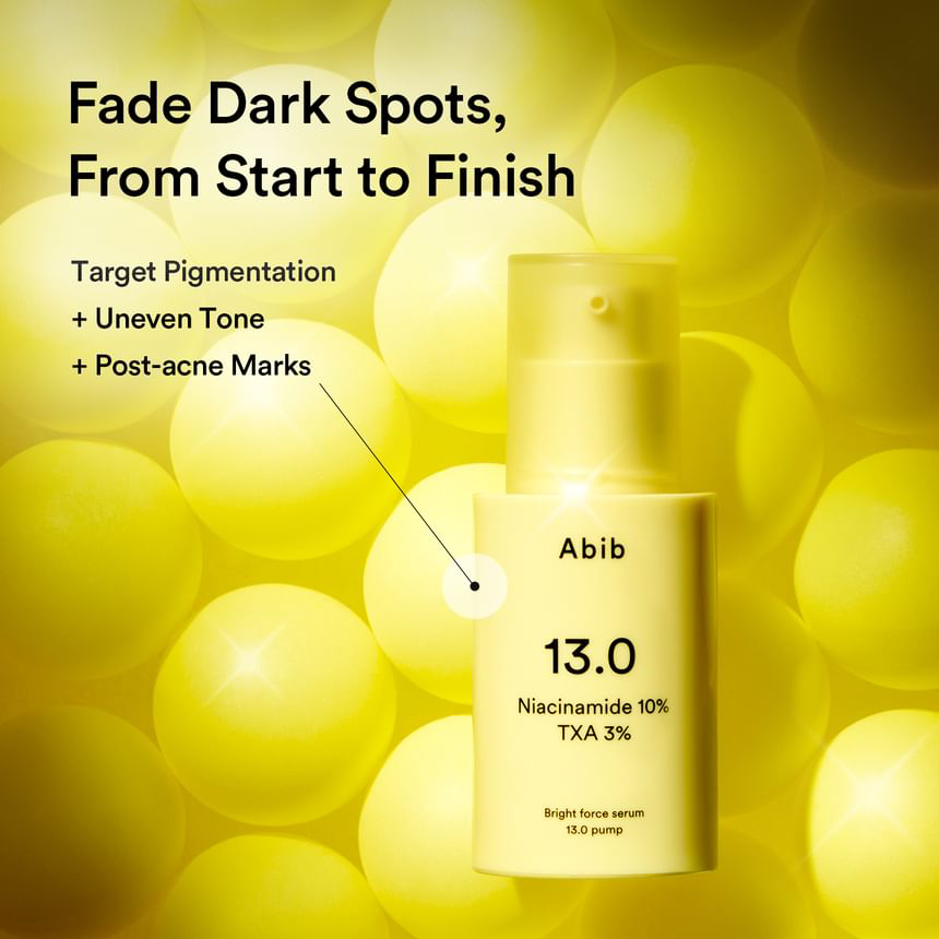 Abib - Bright Force Serum 13.0 Pump with Niacinamide 10% and TXA 3% 30ml.