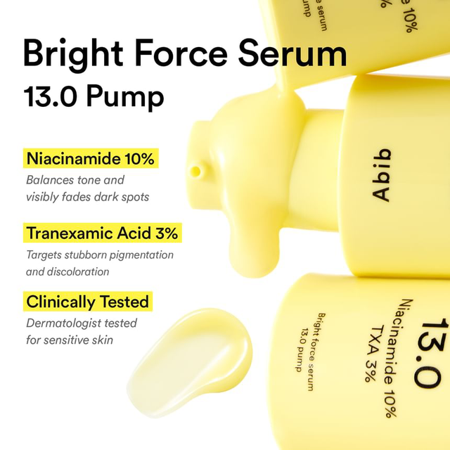 Abib - Bright Force Serum 13.0 Pump with Niacinamide 10% and TXA 3% 30ml.