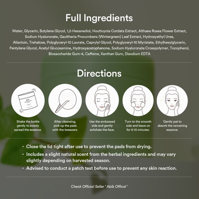 Abib - Heartleaf Spot Pad Calming Touch 150ml. (80 Pads)
