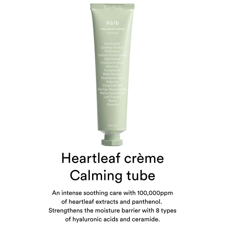 Abib - Heartleaf Crème Calming Tube 75ml.