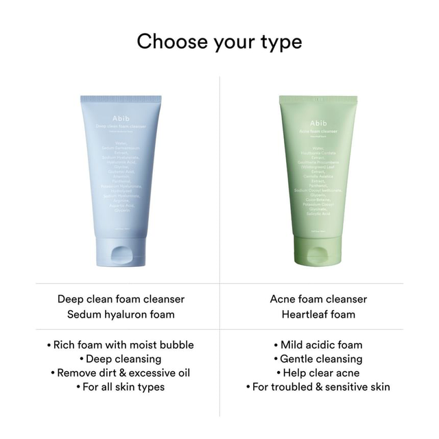 Abib - Deep Clean Foam Cleanser Sedum Hyaluron Foam 150ml.