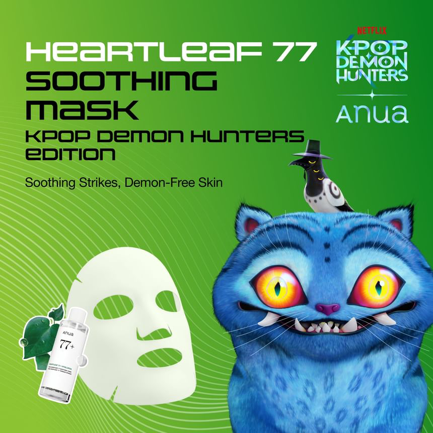 Anua - Kpop Demon Hunters Heartleaf 77 Soothing Mask 25ml. (Pack of 3)