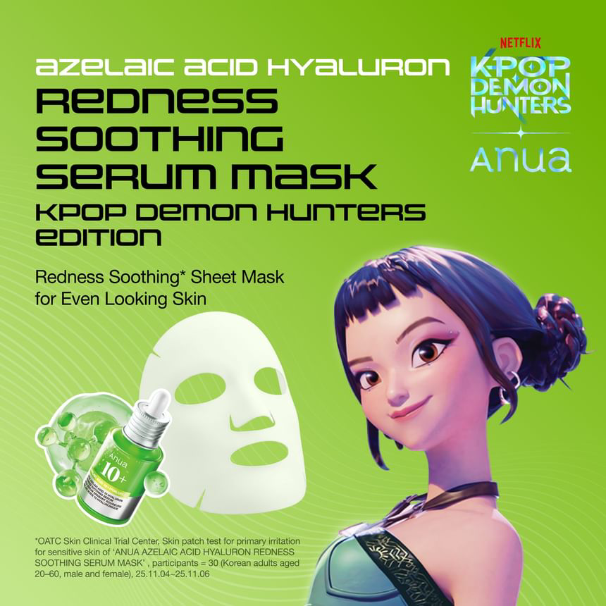 Anua - Kpop Demon Hunters Azelaic Acid Hyaluron Redness Soothing Serum Mask 23ml. (Pack of 3)