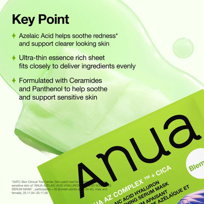 Anua - Kpop Demon Hunters Azelaic Acid Hyaluron Redness Soothing Serum Mask 23ml. (Pack of 3)