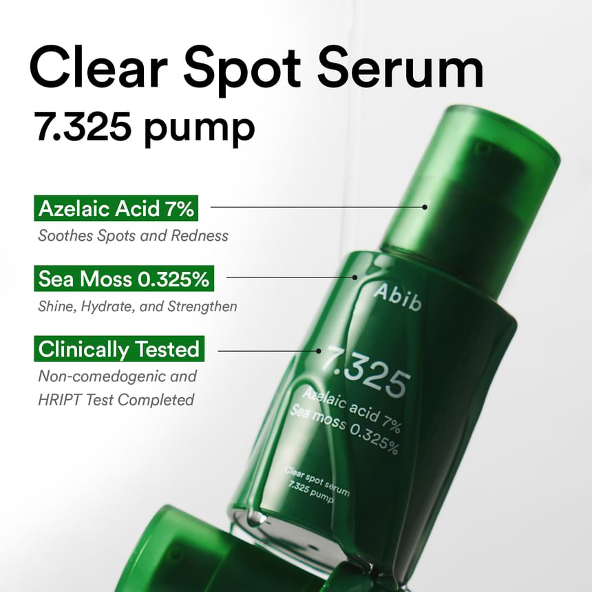 Abib - Clear Spot Serum 7.325 Pump with Azelaic Acid 7% and Sea Moss 0.325% 30ml.