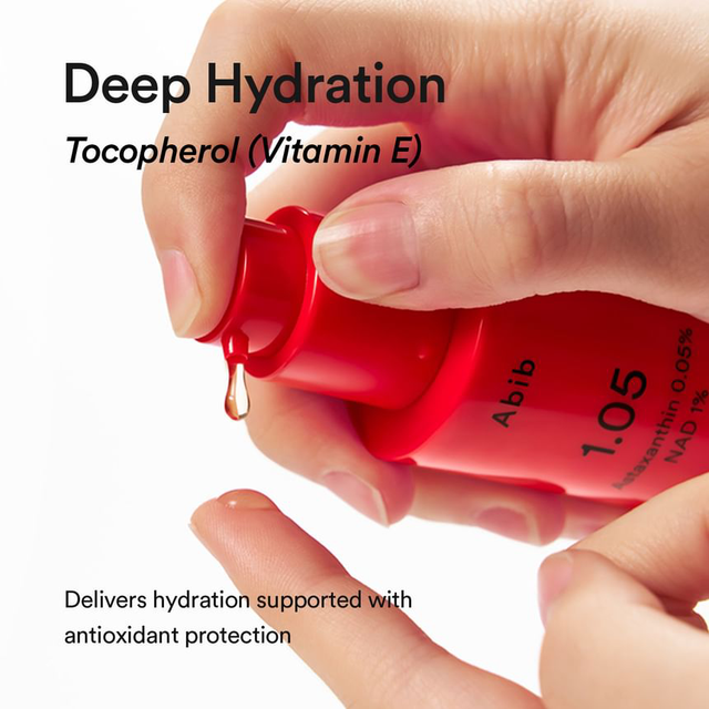 Abib - Red Effect Serum 1.05 Pump with Astaxanthin 0.05% and NAD 1% 30ml.