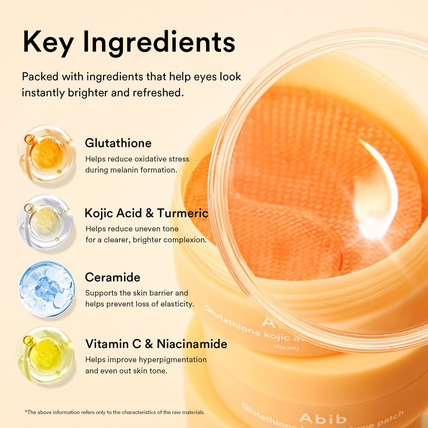 Abib - Glutathione Kojic Acid Eye Patch Vita Jelly (60 Patches)