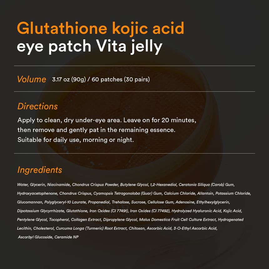 Abib - Glutathione Kojic Acid Eye Patch Vita Jelly (60 Patches)