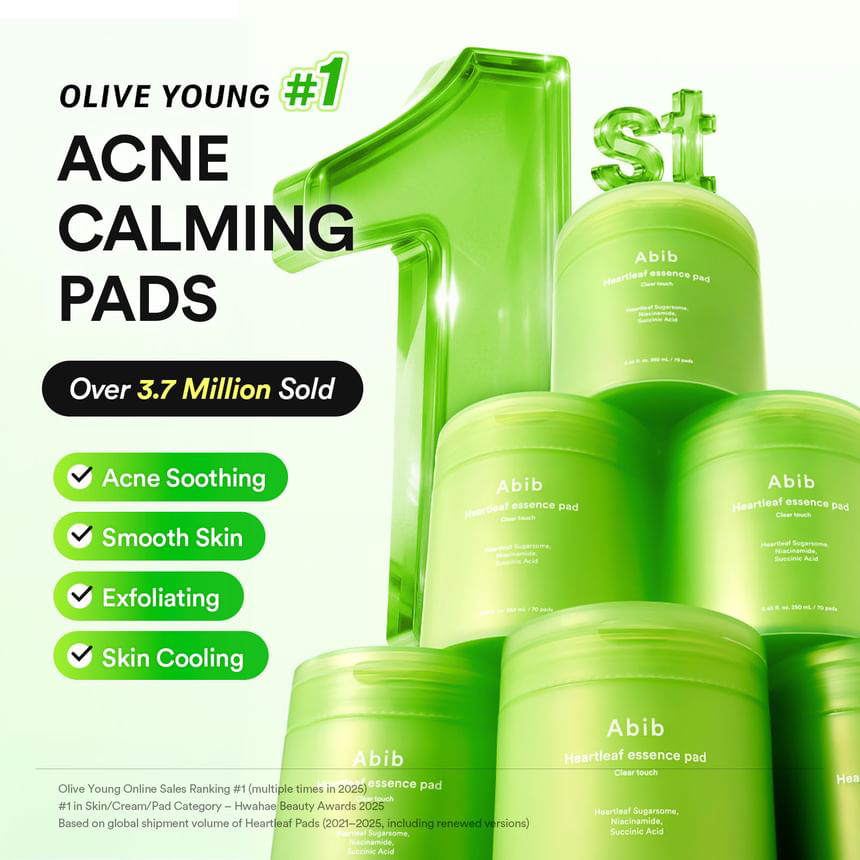 Abib - Heartleaf Essence Pad Clear Touch 230ml. (70 Pads)