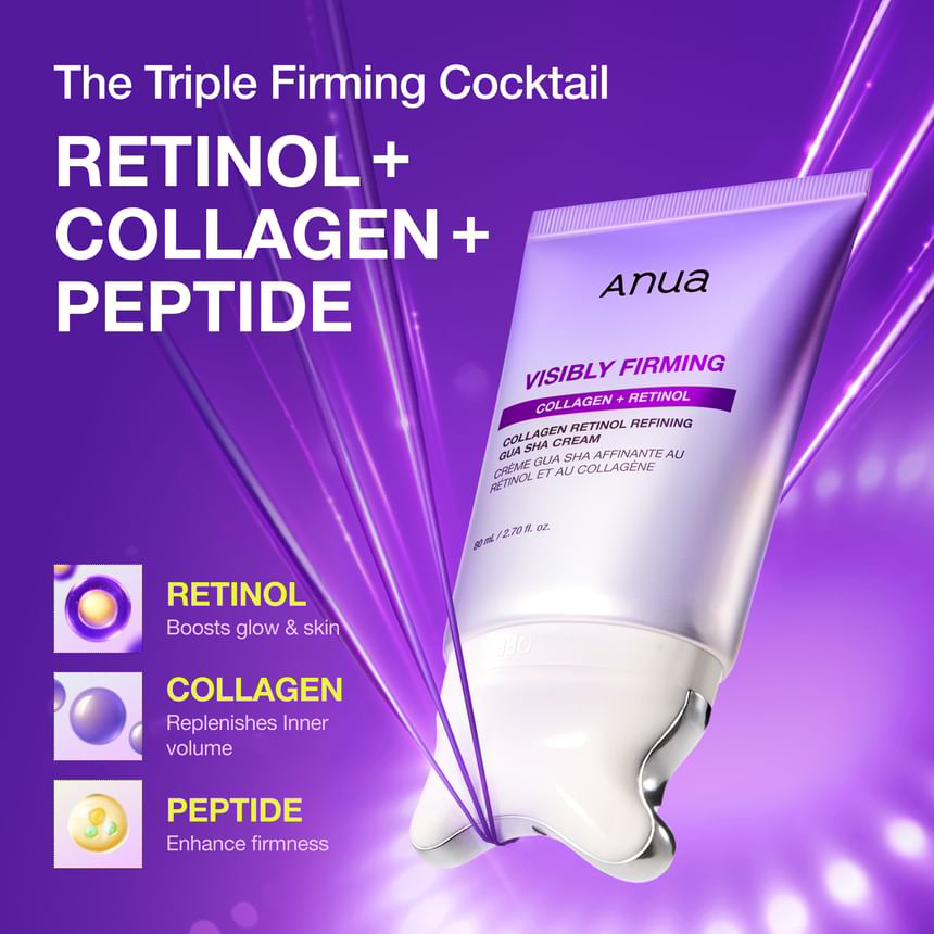 Anua - Collagen Retinol Refining Gua Sha Cream 80ml.