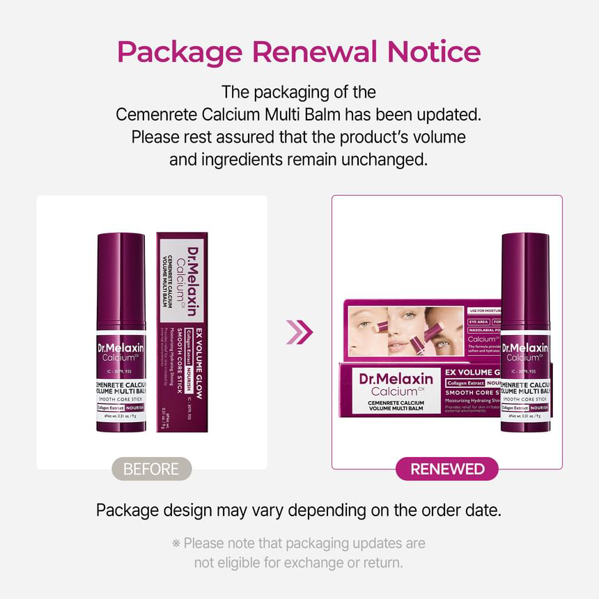 Dr.Melaxin - Cemenrete Calcium Volume Multi Balm Smooth Core Stick 9g.