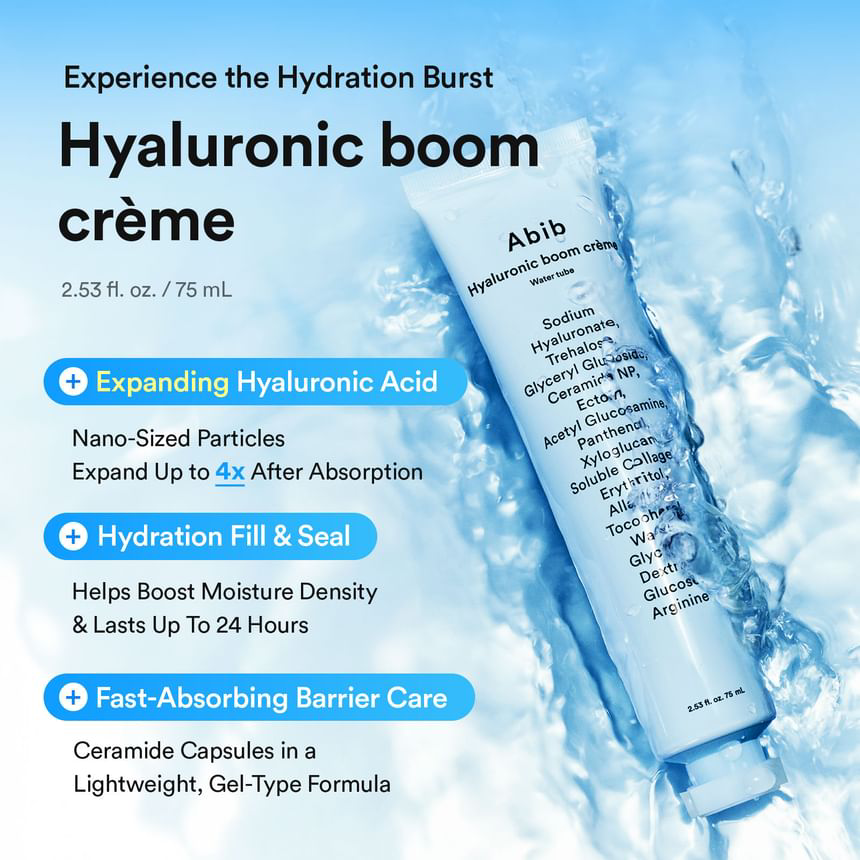 Abib - Hyaluronic Boom Crème Water Tube 75ml.