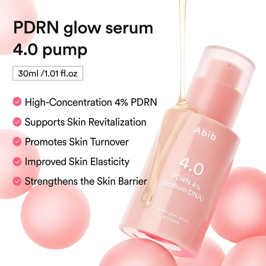 Abib - PDRN Glow Serum 4.0 Pump with PDRN 4% (Sodium DNA) 30ml.