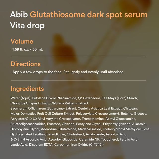 Abib - Glutathiosome Dark Spot Serum Vita Drop 50ml.