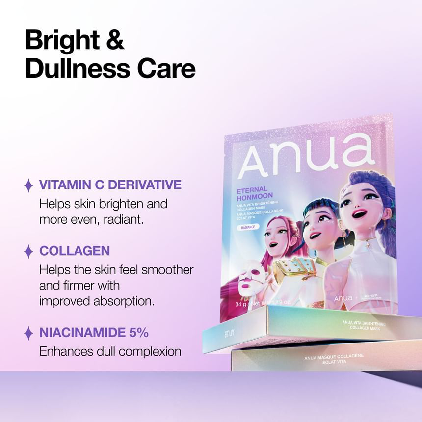 Anua - Kpop Demon Hunters Vita Brightening Collagen Mask 34g. (Pack of 3)