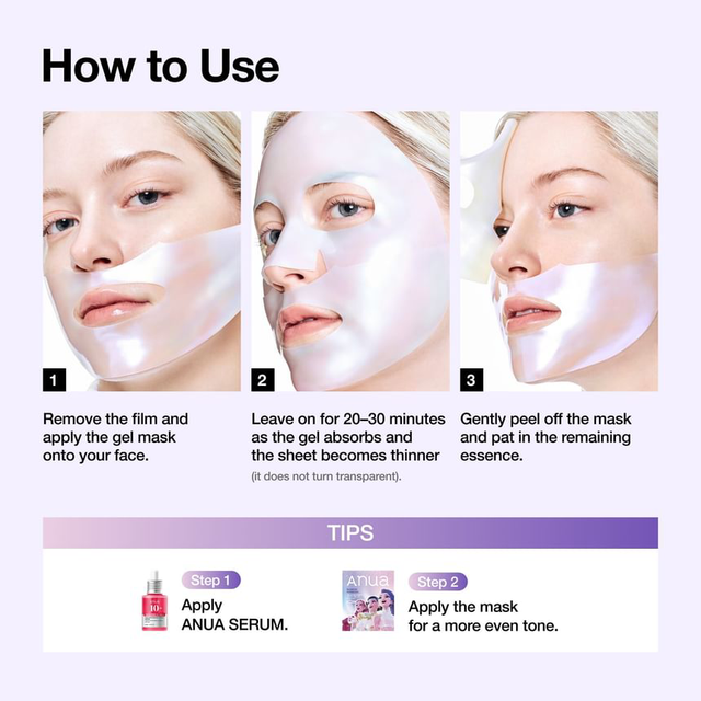 Anua - Kpop Demon Hunters Vita Brightening Collagen Mask 34g. (Pack of 3)