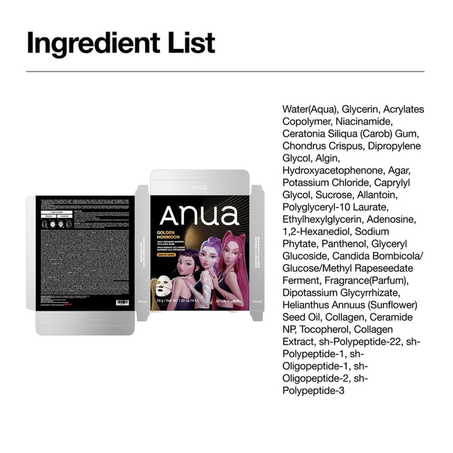Anua - Kpop Demon Hunters Ceramide Barrier Collagen Mask 29g. (Pack of 6)