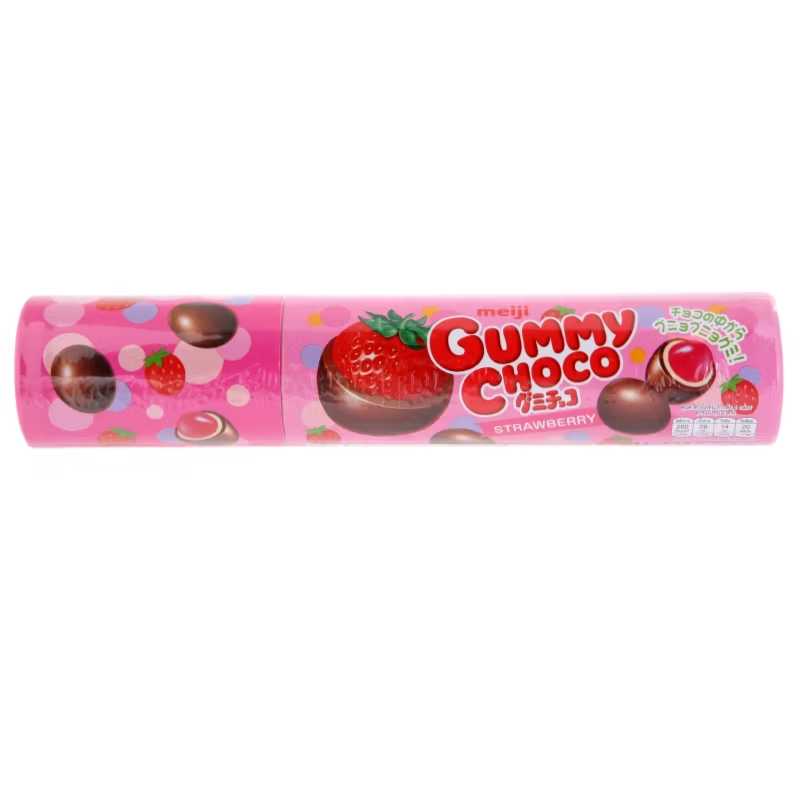 Meiji - Gummy Chocolate Strawberry 50g. (Pack of 3)
