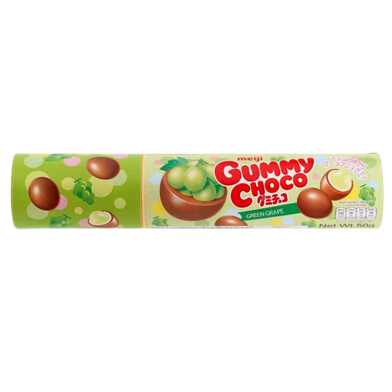 Meiji - Gummy Chocolate Green Grape 50g. (Pack of 3)