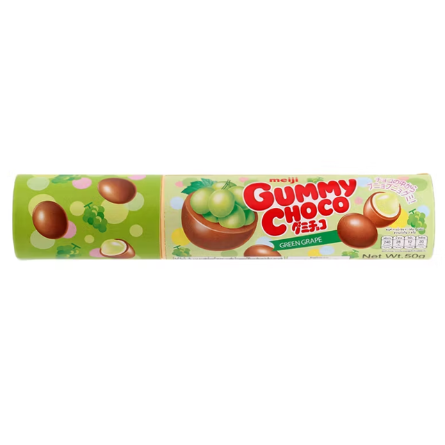Meiji - Gummy Chocolate Green Grape 50g. (Pack of 3)