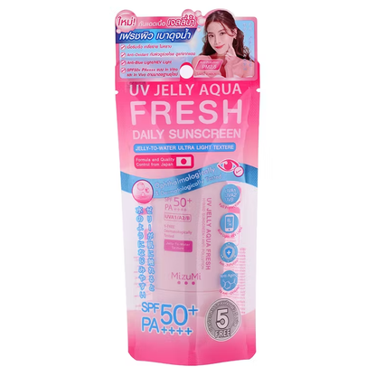 MizuMi - UV Jelly Aqua Fresh Sunscreen Jelly-to-Water Ultra Light Texture SPF50+ PA++++ 40g. - Made in Japan