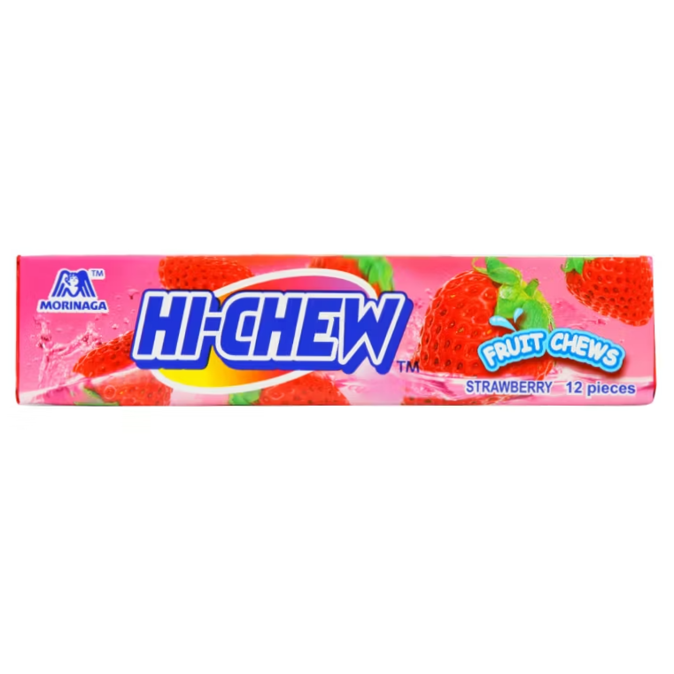 Morinaga - Hi-Chew - Strawberry Chewy Candy Stick 57g. (Pack of 6)