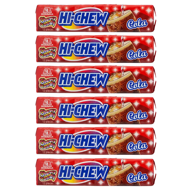 Morinaga - Hi-Chew - Cola Chewy Candy Stick 57g. (Pack of 6)