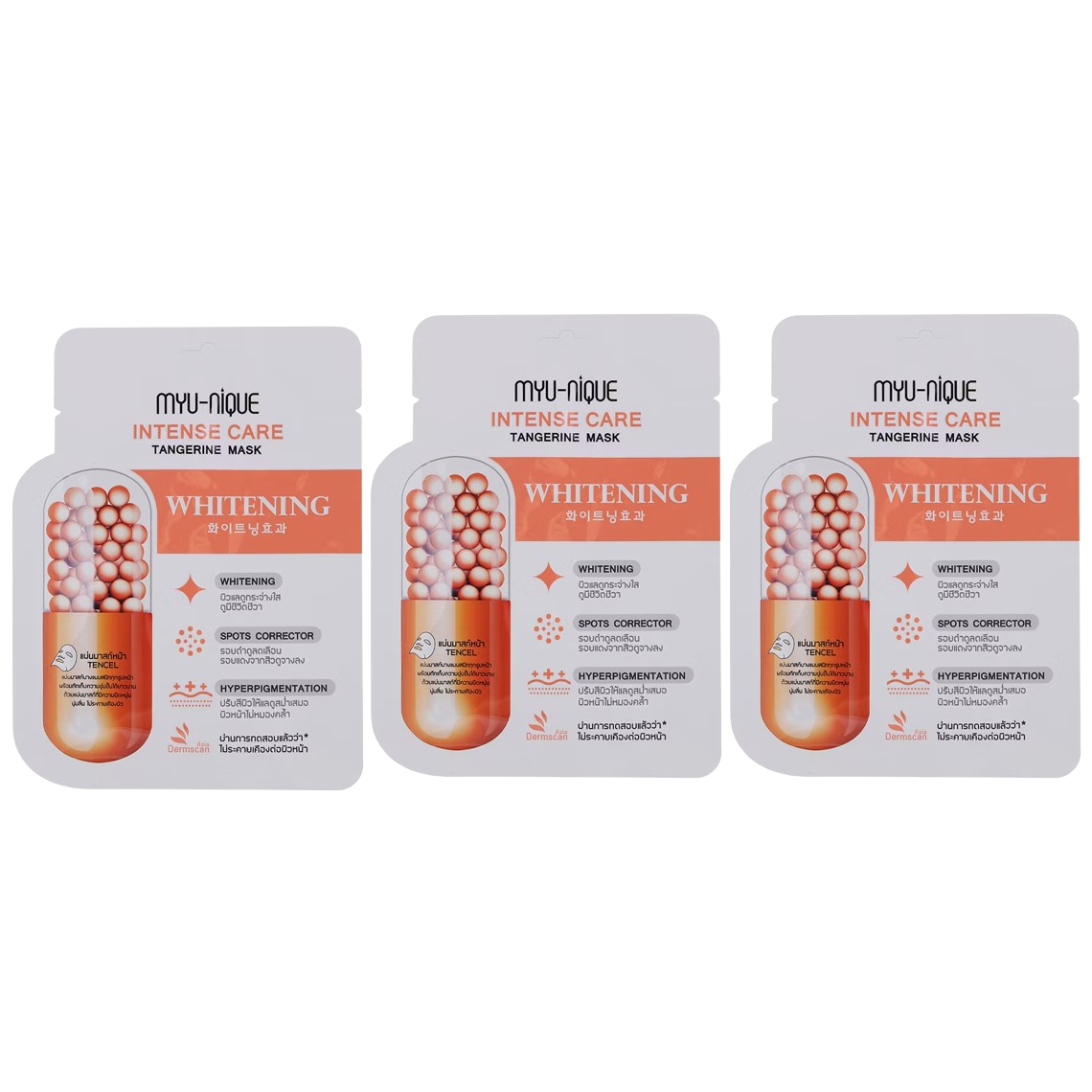 MYU-NIQUE - Intense Care Tangerine Mask 25g. (Pack of 3)
