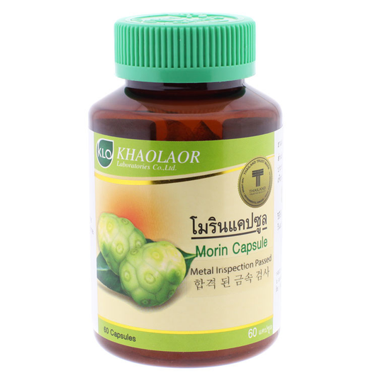 Khaolaor - Morin Capsulem, Spray Dried Morinda Citrifolia Extract Powder, Equivalent and Raw Noni (60 capsules)