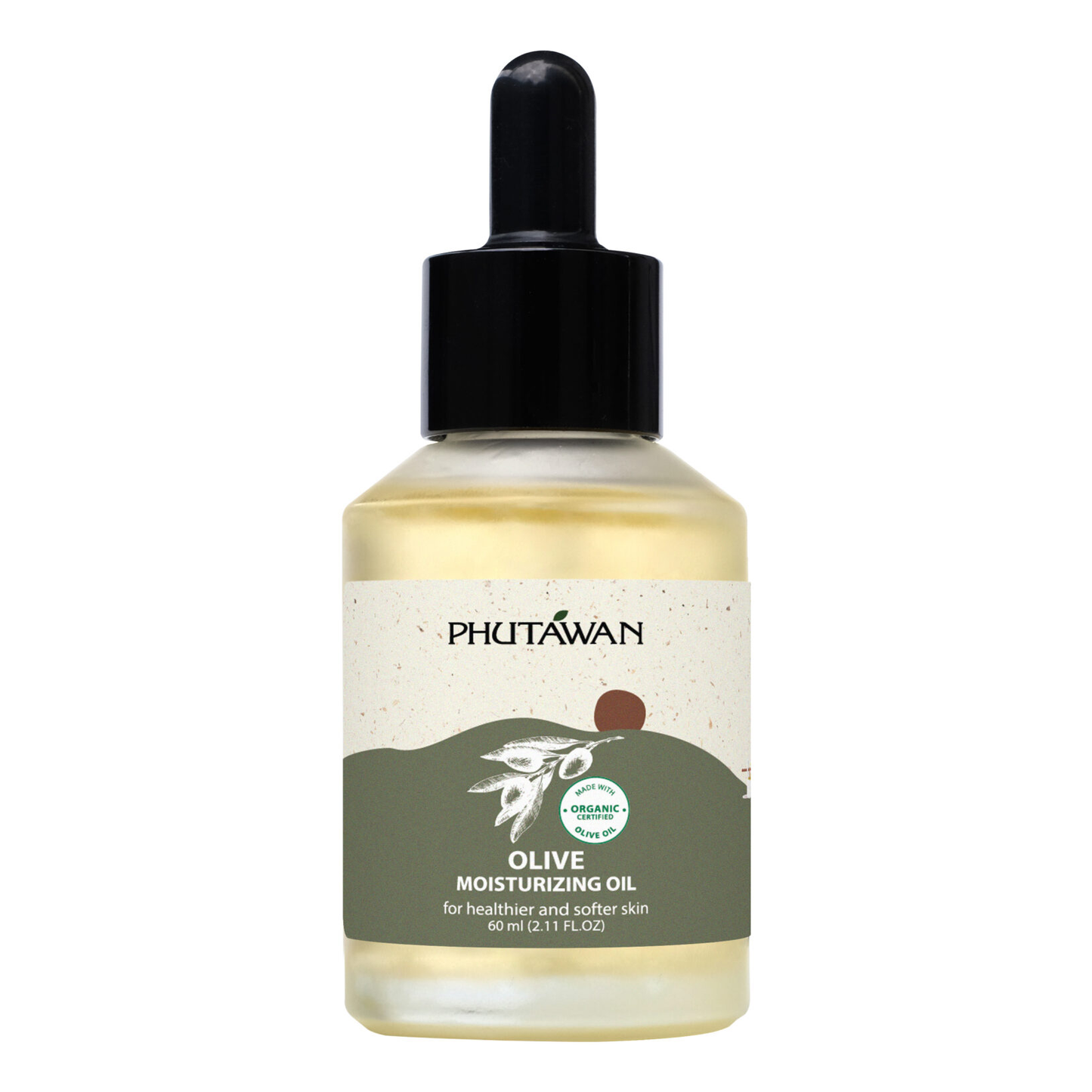 Phutawan - Organic Natural Olive Moisturizing Oil for Gua Sha Facial Massage 60ml.