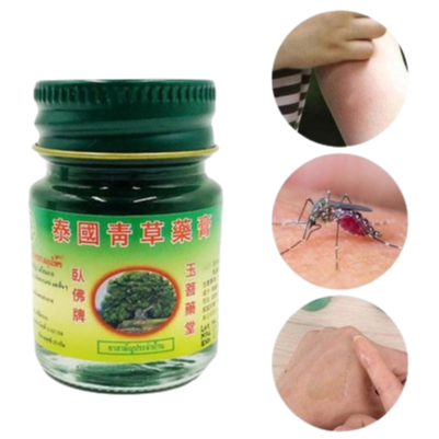 Phoyok - Green Thai Herbal Massage Balm - Formula 2 - Wax Ointment 50g (Pack of 3) - Made in Thailand