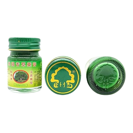 Phoyok - Green Thai Herbal Massage Balm - Formula 2 - Wax Ointment 50g (Pack of 3) - Made in Thailand
