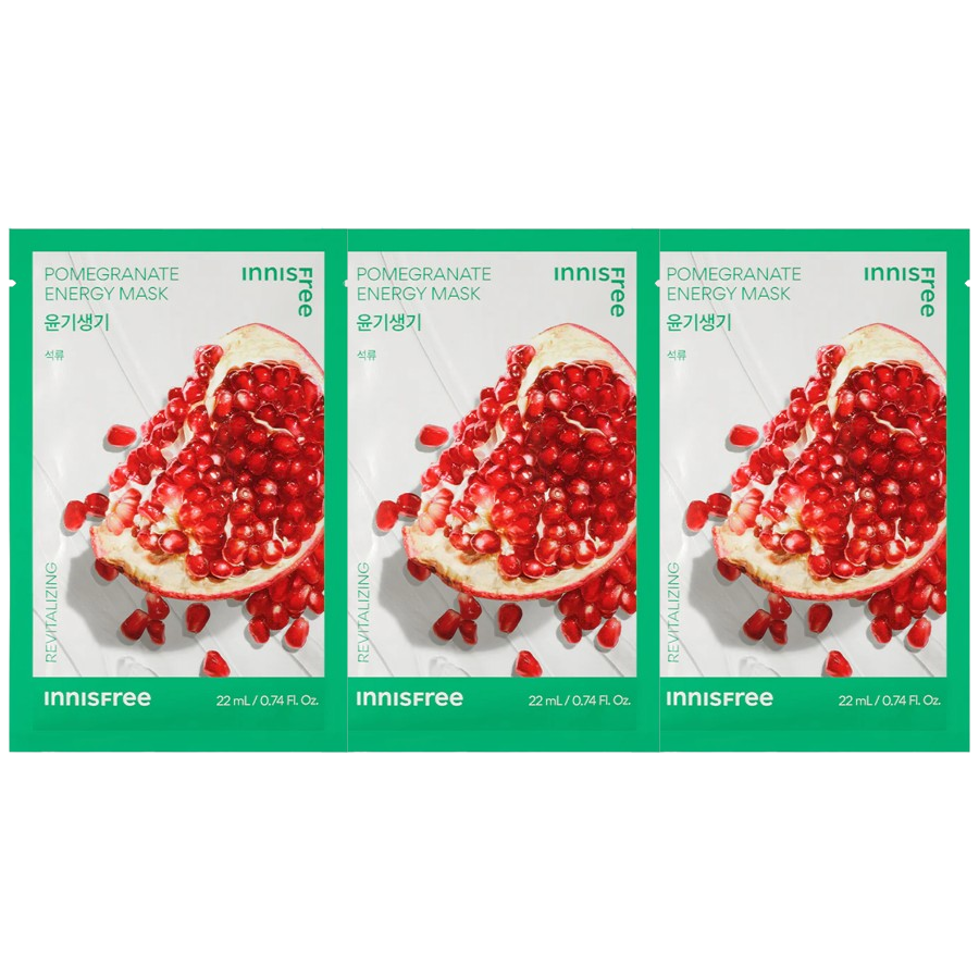 Innisfree - Squeeze Energy Mask Pomegranate 22ml. (Pack of 3)