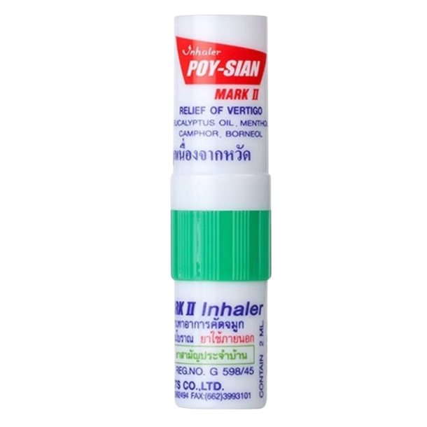 Poy Sian - Mark-2 Nasal Inhaler | 2in1 Refreshing and Aroma Oil Stick 2ml. | Multi-colour (Pack of 6)