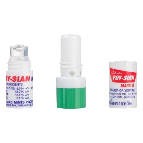 Poy Sian - Mark-2 Nasal Inhaler | 2in1 Refreshing and Aroma Oil Stick 2ml. | Multi-colour (Pack of 6)