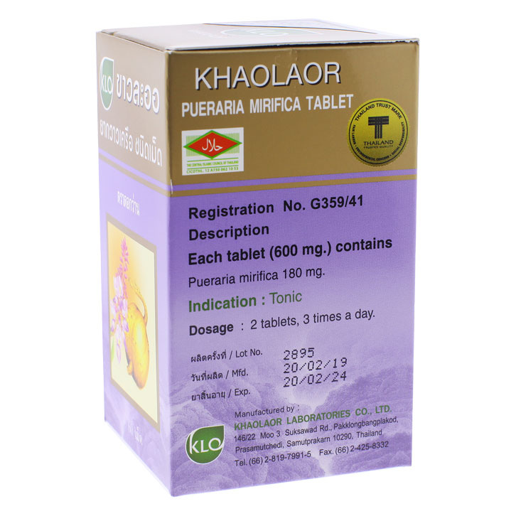 Khaolaor - Pueraria Mirifica Tablet, White Kwao Krua (60 tablets)