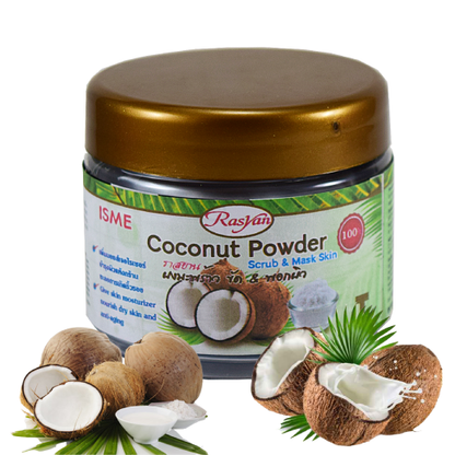 ISME - Coconut Powder Scrub & Mask for Dry Skin (Anti-Aging) 30g.