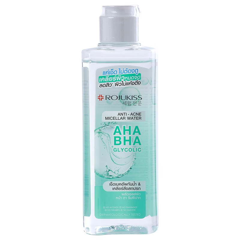 Rojukiss - Anti-Acne Micellar Water - AHA + BHA Glycolic 200ml.