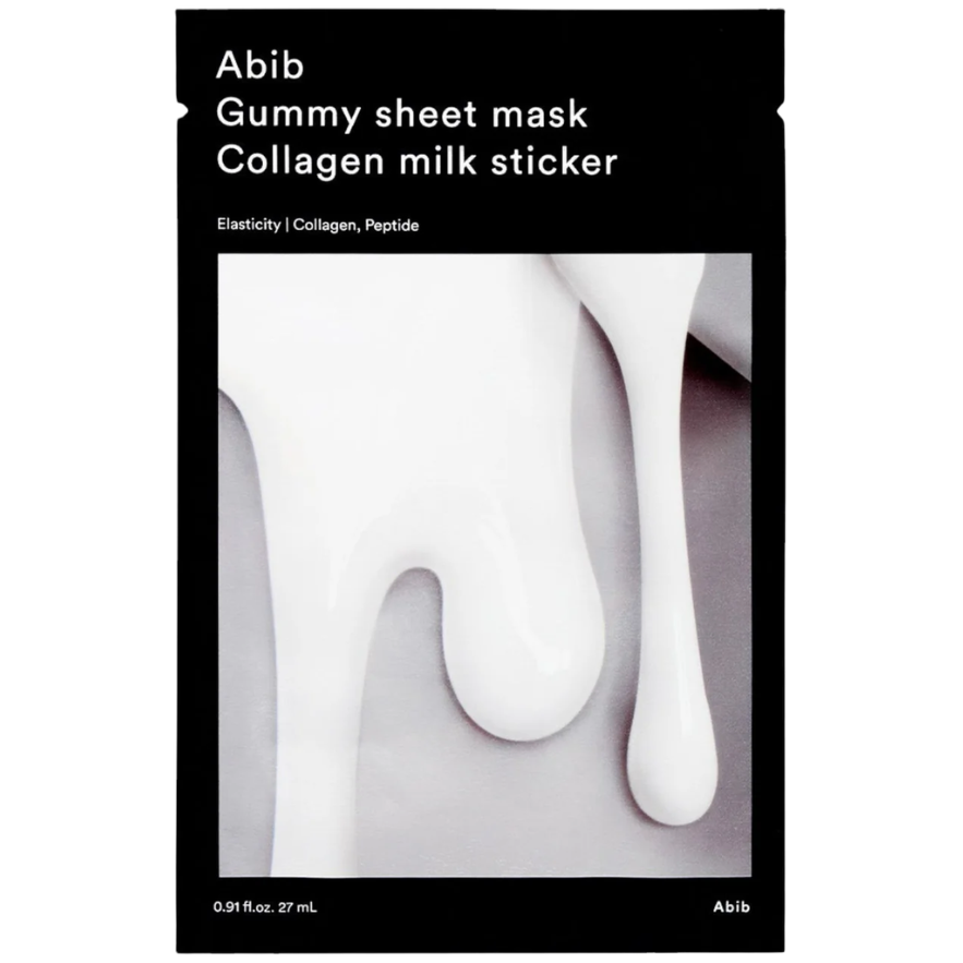 Abib - Gummy Sheet Mask Collagen Milk Sticker 27ml. (Pack of 3)