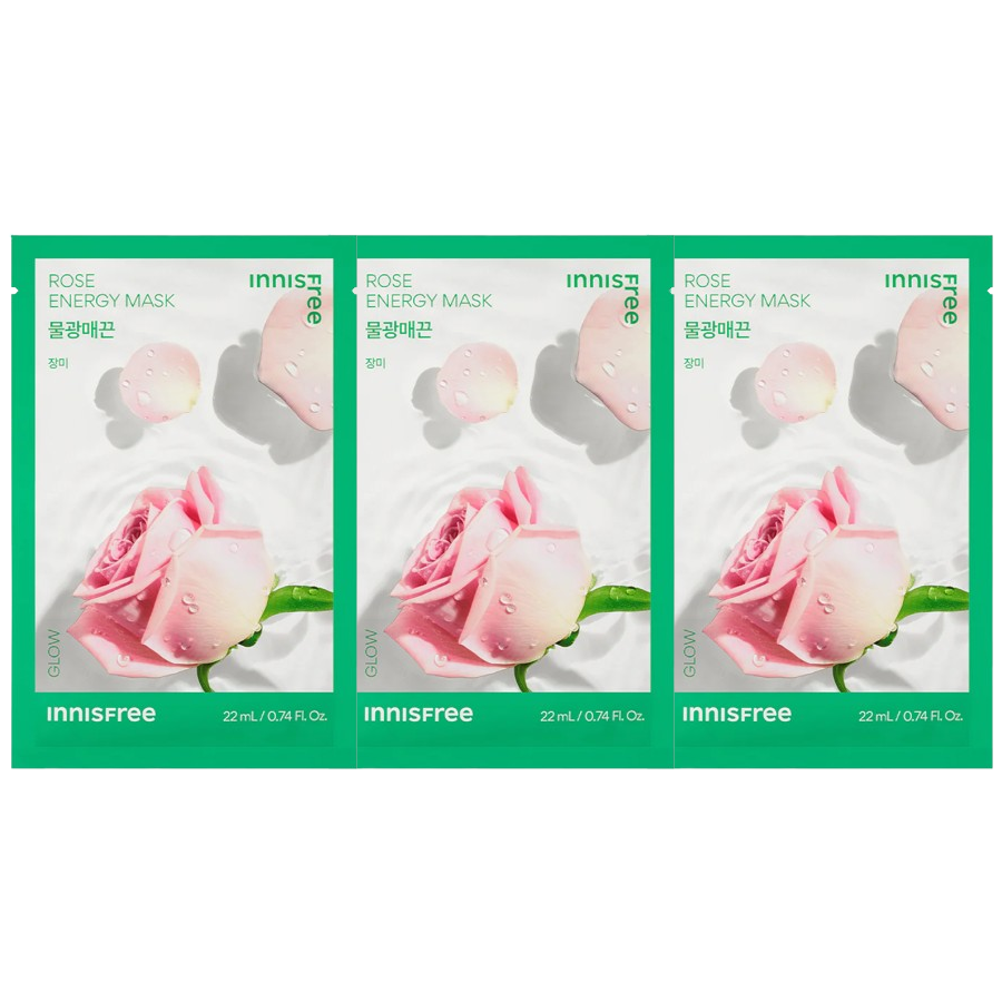 Innisfree - Squeeze Energy Mask Rose 22ml. (Pack of 3)