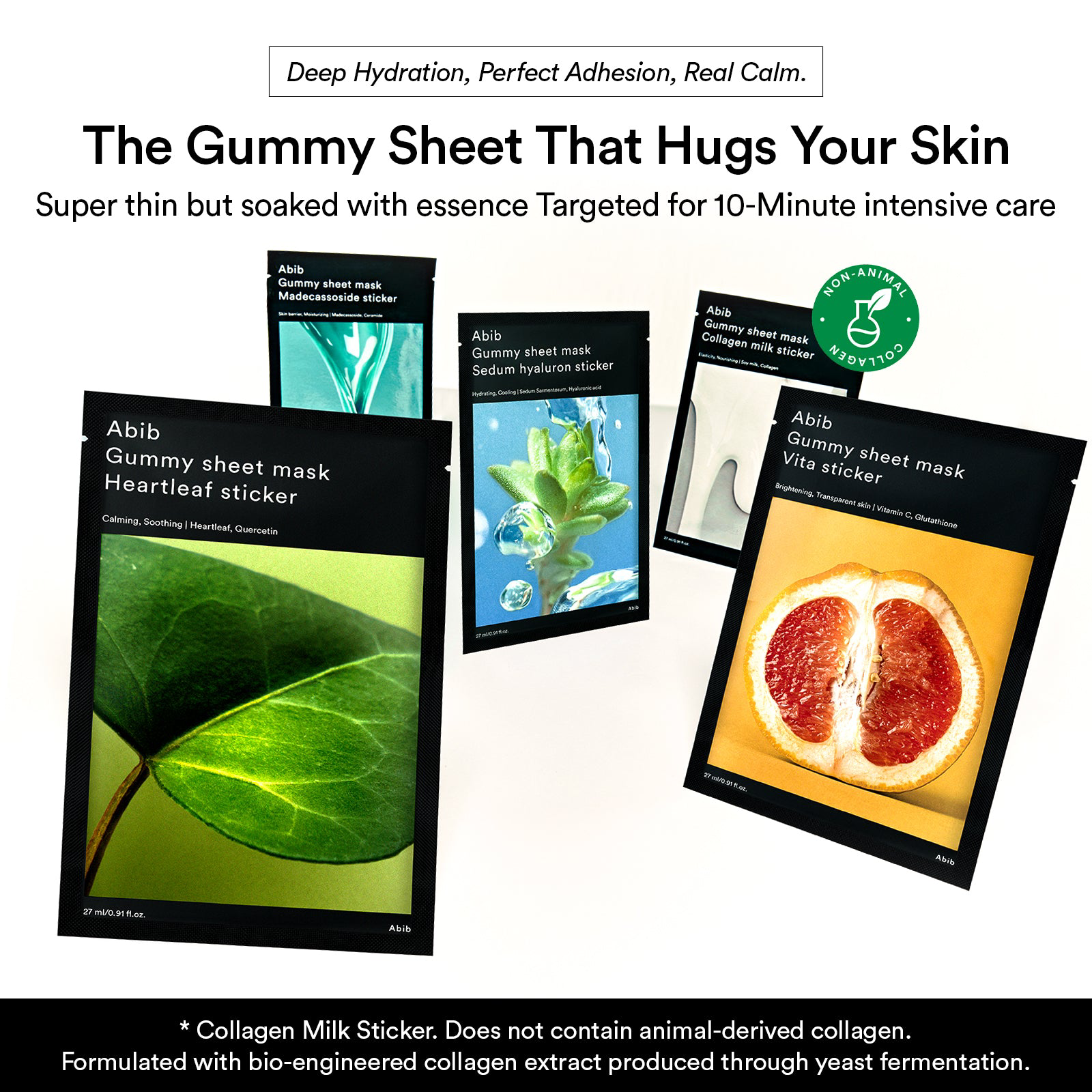 Abib - Gummy Sheet Mask with Madecassoside Sticker 27ml. (Pack of 3)