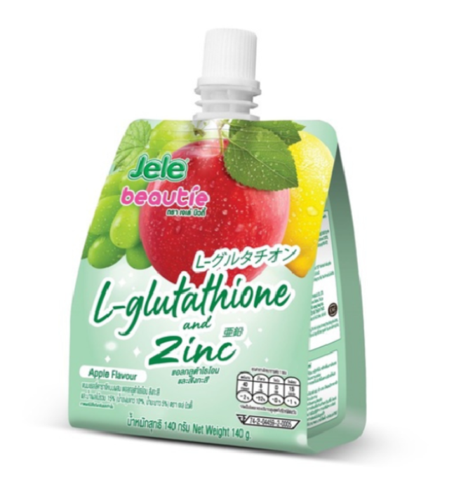 Jele Beautie - Apple Jelly L-Glutathione 140 g. (Pack of 3)