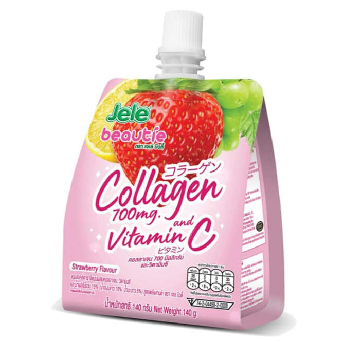 Jele Beautie - Strawberry Collagen 140g. (Pack of 3)