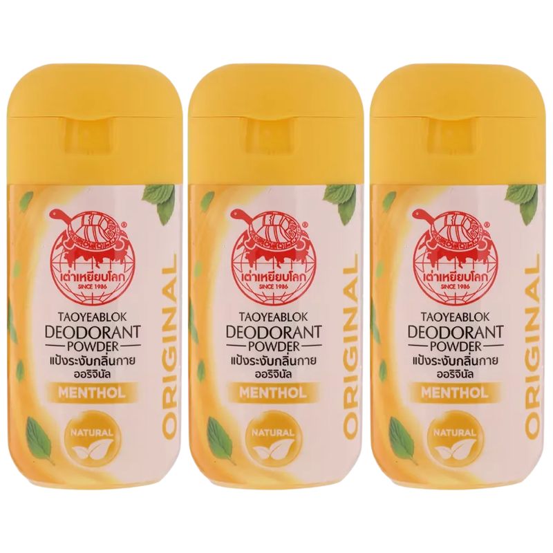 Taoyeblok - Menthol Deodorant Powder 22g. (Pack of 3)