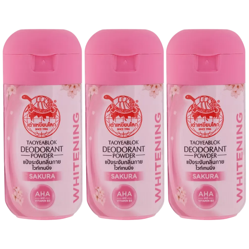 Taoyeblok - Sakura Deodorant Powder 22g. (Pack of 3)
